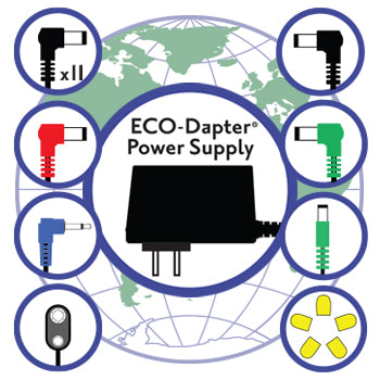 Power-All® ECO-Dapter® 9 V / 3000 mA – DELUXE KIT (Power Supply + Adapter Cables)