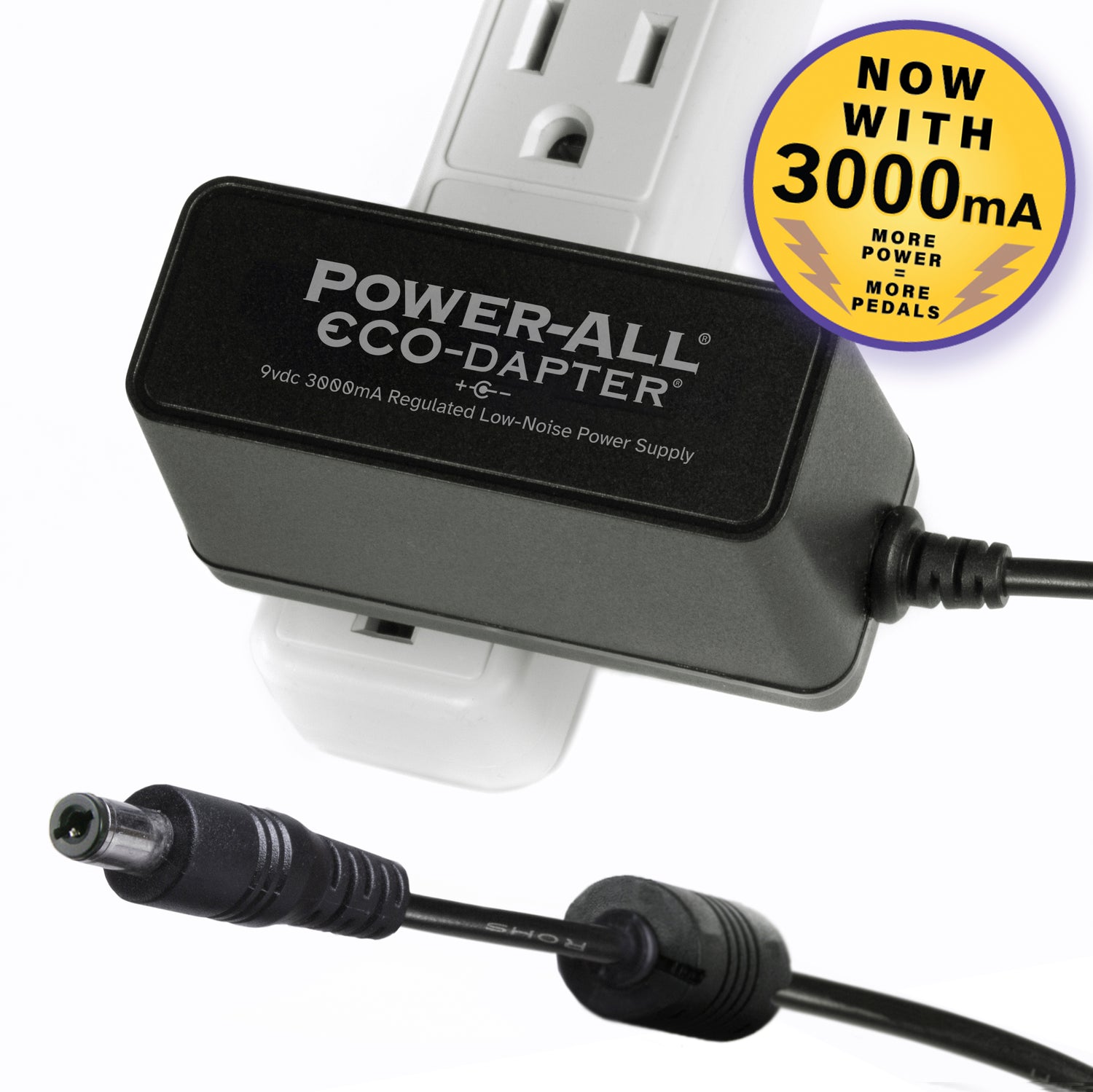 Power-All ECO-Dapter 3000mA 9vdc Power Supply for Guitar Effect Pedals