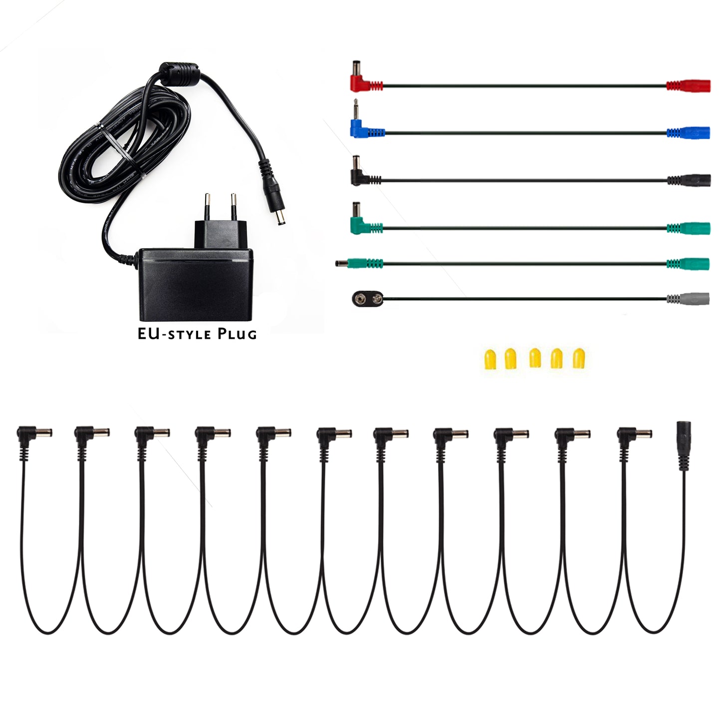 Power-All® ECO-Dapter® 9 V / 3000 mA – DELUXE KIT (Power Supply + Adapter Cables)