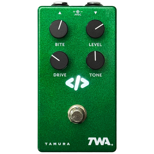 TWA Source Code SC-01 next gen overdrive designed by Susumu Tamura guitar pedal green with bite control