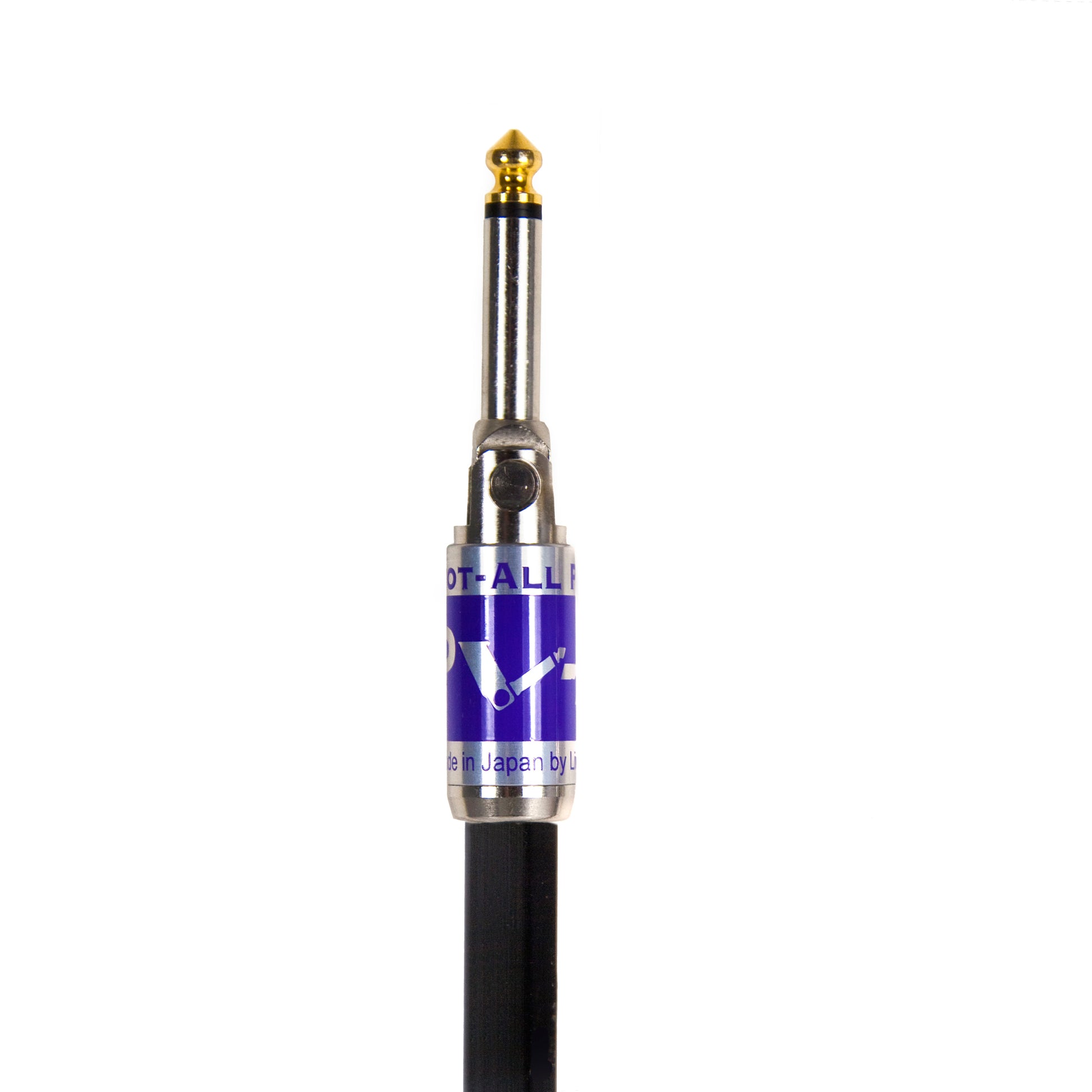 Pivot-All revolutionary 180-degree rotating/Pivoting Instrument Plug as well as top quality Mogami Cable for professional audio recording and live with warranty.  Shown rotated straight.