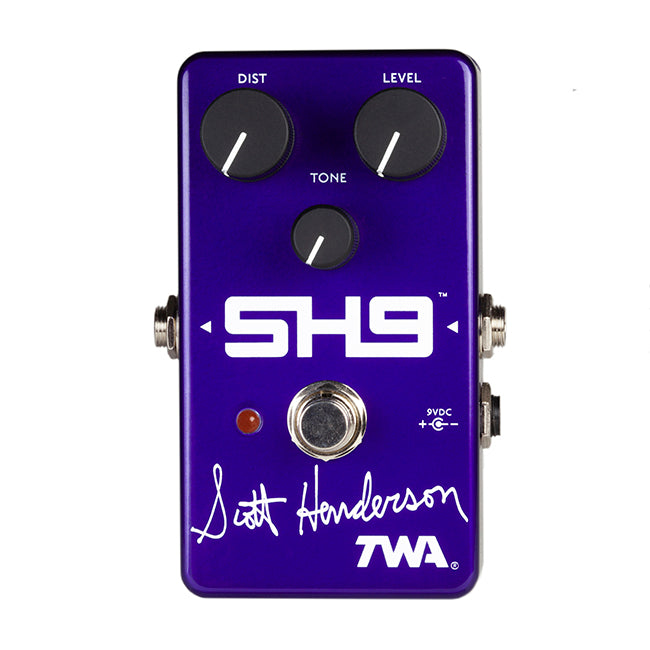 TWA Scott Henderson SH9 Signature (White Font) Distortion Effects Pedal Purple