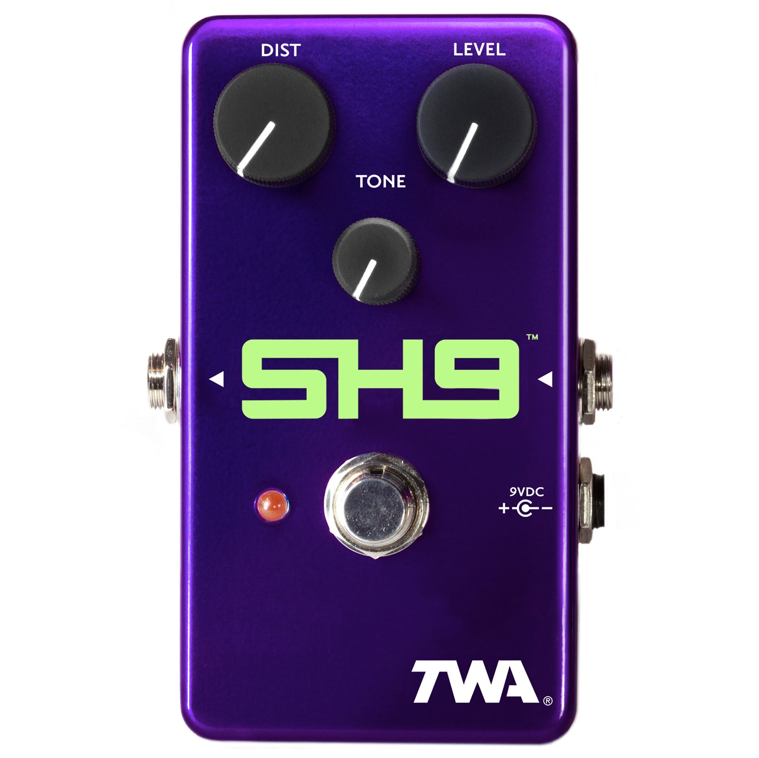 scott pedalen TWA Scott Henderson SH9 Signature (White Font) Distortion Effects Pedal Purple